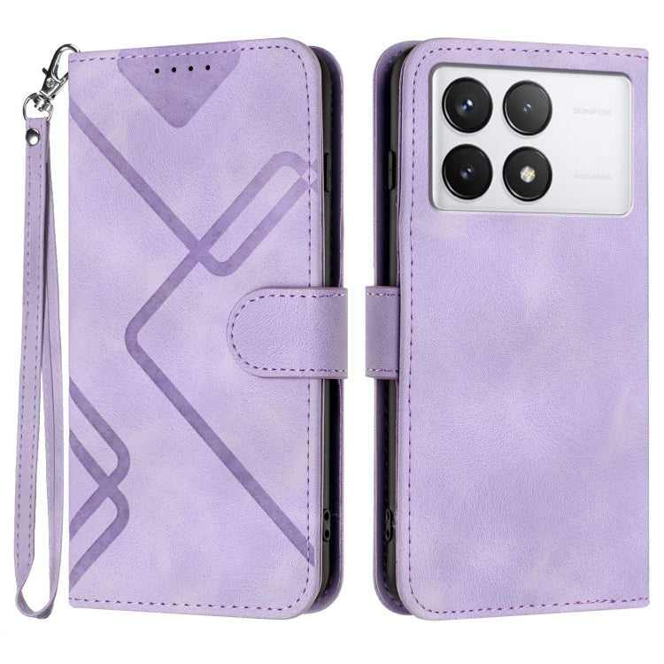 Line Pattern Skin Feel Leather Phone Case, For Xiaomi 14 Pro, For Xiaomi 14, For Xiaomi Redmi K70, For Xiaomi Redmi Note 12 Pro 4G/5G Global