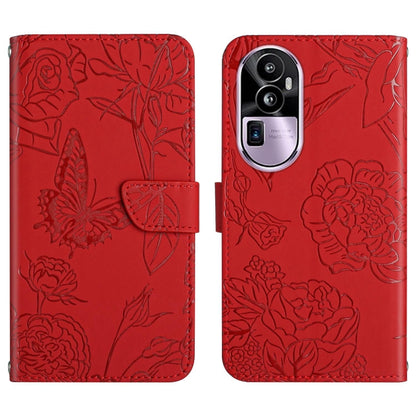 HT03 Skin Feel Butterfly Embossed Flip Leather Phone Case, For OPPO A58 4G, For OPPO Reno10 Pro+, For OPPO A79 5G, For OPPO A59 5G