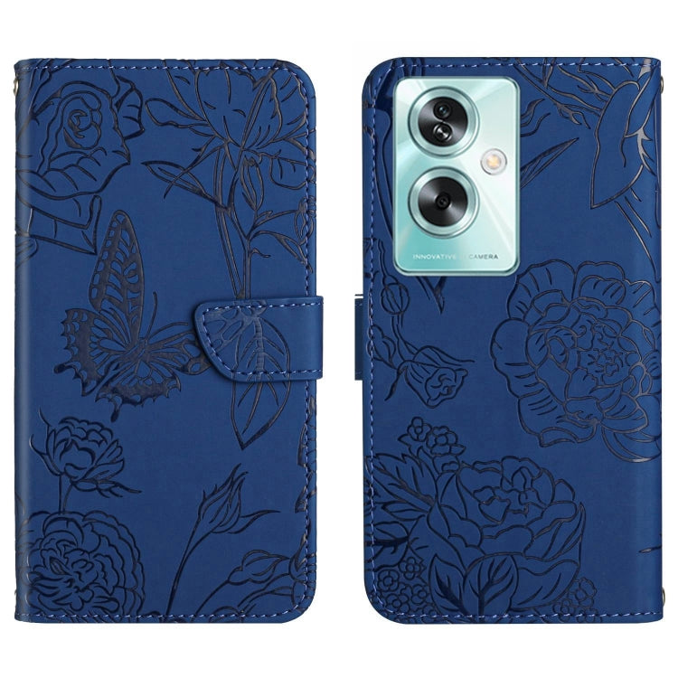 HT03 Skin Feel Butterfly Embossed Flip Leather Phone Case, For OPPO A58 4G, For OPPO Reno10 Pro+, For OPPO A79 5G, For OPPO A59 5G