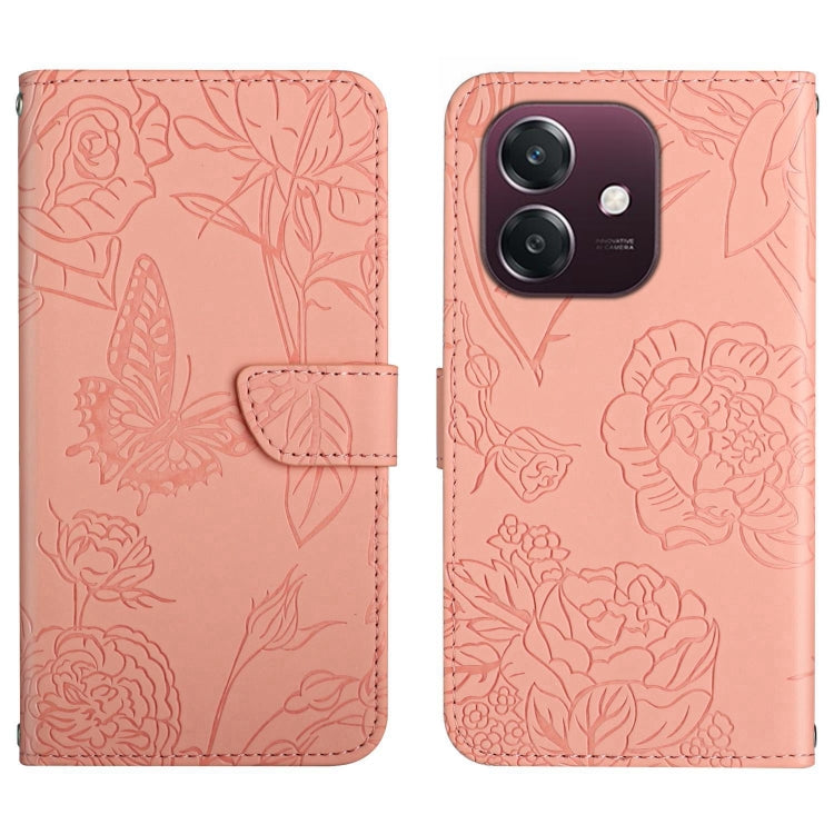 HT03 Skin Feel Butterfly Embossed Flip Leather Phone Case, For OPPO A3 4G Global / 5G Global, For OPPO A3x India, For OPPO A80 EU / A3 Pro Global, For OPPO A3 Pro 5G India
