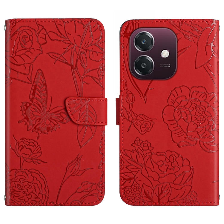 HT03 Skin Feel Butterfly Embossed Flip Leather Phone Case, For OPPO A3 4G Global / 5G Global, For OPPO A3x India, For OPPO A80 EU / A3 Pro Global, For OPPO A3 Pro 5G India