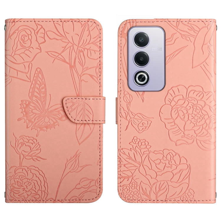 HT03 Skin Feel Butterfly Embossed Flip Leather Phone Case, For OPPO A3 4G Global / 5G Global, For OPPO A3x India, For OPPO A80 EU / A3 Pro Global, For OPPO A3 Pro 5G India