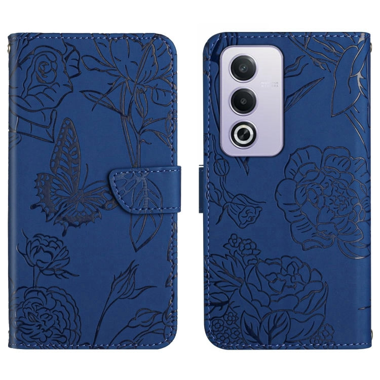 HT03 Skin Feel Butterfly Embossed Flip Leather Phone Case, For OPPO A3 4G Global / 5G Global, For OPPO A3x India, For OPPO A80 EU / A3 Pro Global, For OPPO A3 Pro 5G India