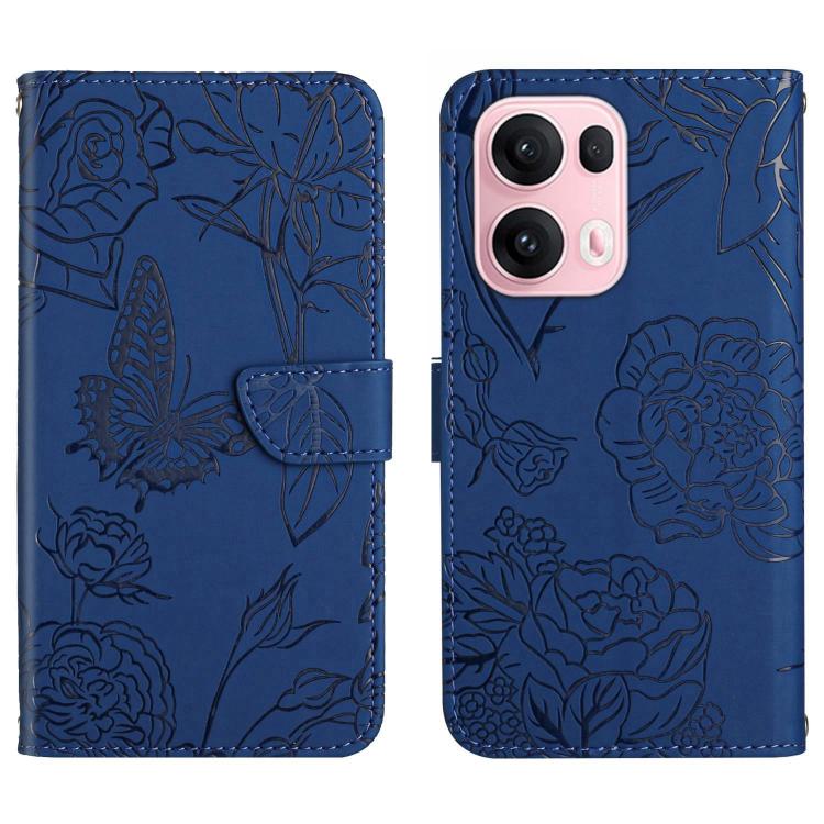 HT03 Skin Feel Butterfly Embossed Flip Leather Phone Case, For OPPO A5 Pro 5G Global, For OPPO Reno13 Pro, For OPPO Reno13, For OPPO Reno13 F