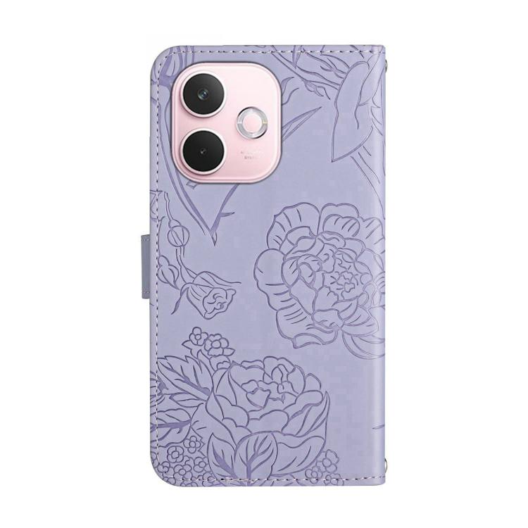 HT03 Skin Feel Butterfly Embossed Flip Leather Phone Case, For OPPO A5 Pro 5G Global, For OPPO Reno13 Pro, For OPPO Reno13, For OPPO Reno13 F