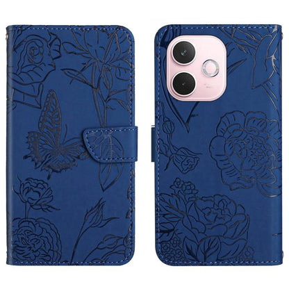 HT03 Skin Feel Butterfly Embossed Flip Leather Phone Case, For OPPO A5 Pro 5G Global, For OPPO Reno13 Pro, For OPPO Reno13, For OPPO Reno13 F