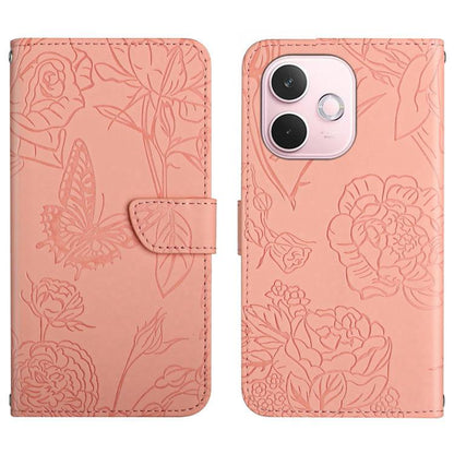 HT03 Skin Feel Butterfly Embossed Flip Leather Phone Case, For OPPO A5 Pro 5G Global, For OPPO Reno13 Pro, For OPPO Reno13, For OPPO Reno13 F