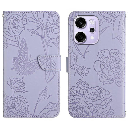 HT03 Skin Feel Butterfly Embossed Flip Leather Phone Case, For OPPO A5x 4G Global / 5G Global, For OPPO A5 5G Global, For OPPO Reno14 Pro 5G Global, For OPPO Reno14 5G Global