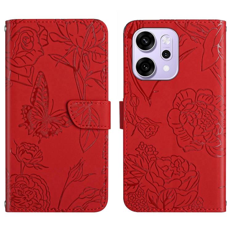 HT03 Skin Feel Butterfly Embossed Flip Leather Phone Case, For OPPO A5x 4G Global / 5G Global, For OPPO A5 5G Global, For OPPO Reno14 Pro 5G Global, For OPPO Reno14 5G Global