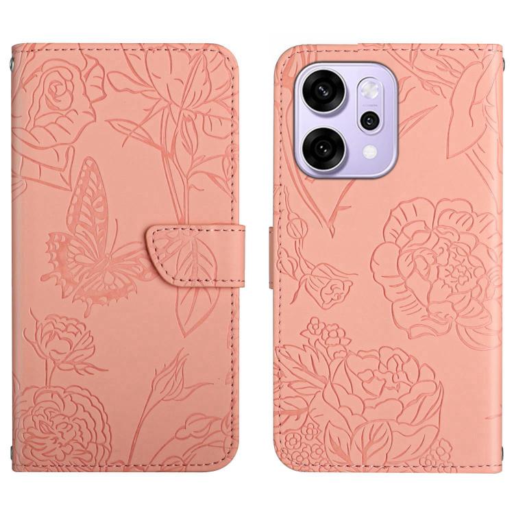 HT03 Skin Feel Butterfly Embossed Flip Leather Phone Case, For OPPO A5x 4G Global / 5G Global, For OPPO A5 5G Global, For OPPO Reno14 Pro 5G Global, For OPPO Reno14 5G Global