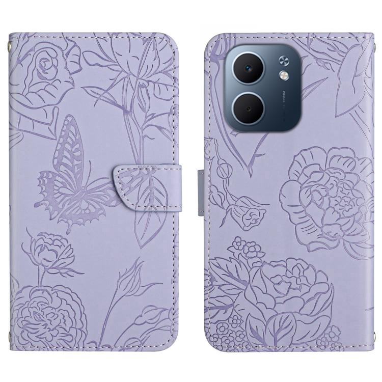 HT03 Skin Feel Butterfly Embossed Flip Leather Phone Case, For OPPO A5x 4G Global / 5G Global, For OPPO A5 5G Global, For OPPO Reno14 Pro 5G Global, For OPPO Reno14 5G Global