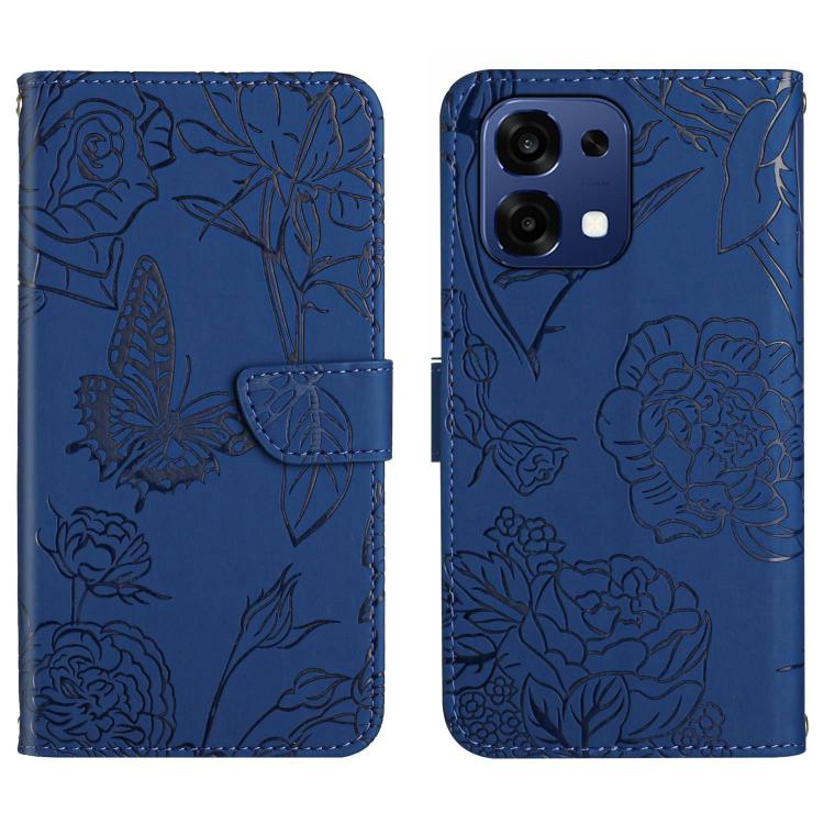 HT03 Skin Feel Butterfly Embossed Flip Leather Phone Case, For OPPO Reno15 Pro Max 5G Global, For OPPO Reno15 Pro 5G Global, For OPPO Reno15 5G Global, For OPPO A6 Pro 4G / 5G Global