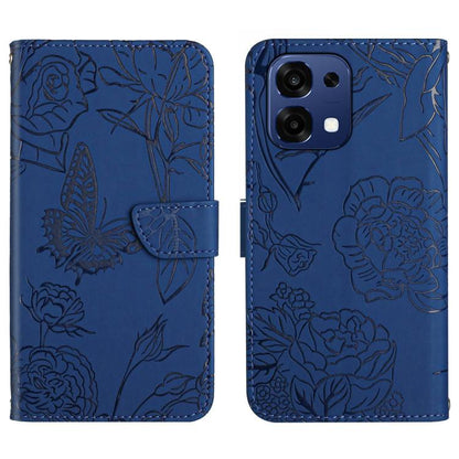 HT03 Skin Feel Butterfly Embossed Flip Leather Phone Case, For OPPO Reno15 Pro Max 5G Global, For OPPO Reno15 Pro 5G Global, For OPPO Reno15 5G Global, For OPPO A6 Pro 4G / 5G Global