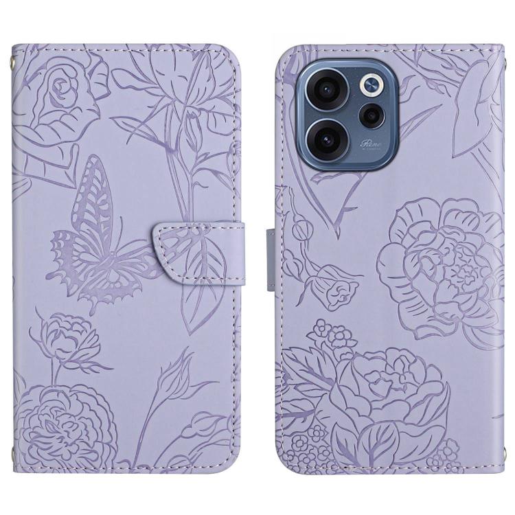 HT03 Skin Feel Butterfly Embossed Flip Leather Phone Case, For OPPO Reno16 F / Reno16 FS 5G, For OPPO Reno16 / Reno16 Pro 5G Global, For OPPO A6 5G Global / A6x 5G, For OPPO Reno15 F 5G Global