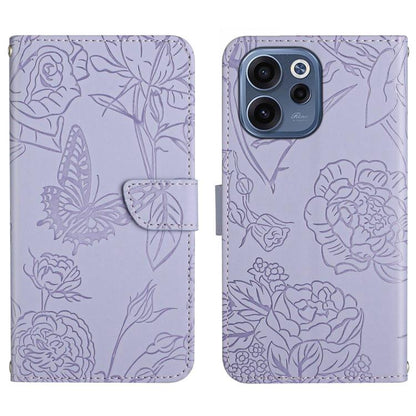 HT03 Skin Feel Butterfly Embossed Flip Leather Phone Case, For OPPO Reno16 F / Reno16 FS 5G, For OPPO Reno16 / Reno16 Pro 5G Global, For OPPO A6 5G Global / A6x 5G, For OPPO Reno15 F 5G Global