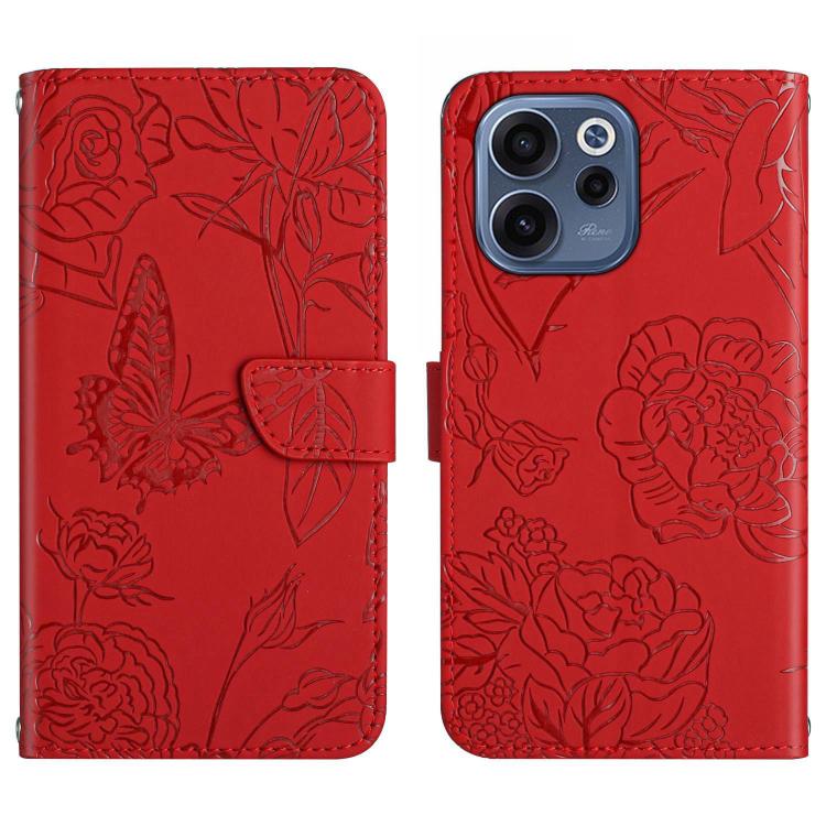 HT03 Skin Feel Butterfly Embossed Flip Leather Phone Case, For OPPO Reno16 F / Reno16 FS 5G, For OPPO Reno16 / Reno16 Pro 5G Global, For OPPO A6 5G Global / A6x 5G, For OPPO Reno15 F 5G Global