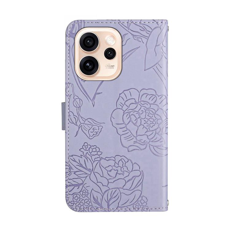 HT03 Skin Feel Butterfly Embossed Flip Leather Phone Case, For OPPO Reno15 Pro Max 5G Global, For OPPO Reno15 Pro 5G Global, For OPPO Reno15 5G Global, For OPPO A6 Pro 4G / 5G Global