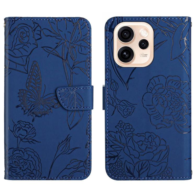 HT03 Skin Feel Butterfly Embossed Flip Leather Phone Case, For OPPO Reno15 Pro Max 5G Global, For OPPO Reno15 Pro 5G Global, For OPPO Reno15 5G Global, For OPPO A6 Pro 4G / 5G Global