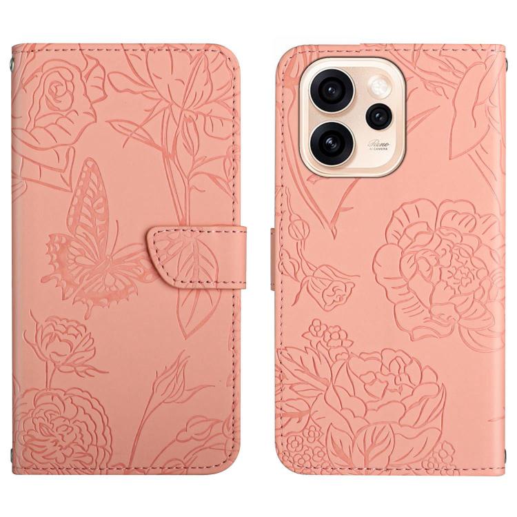HT03 Skin Feel Butterfly Embossed Flip Leather Phone Case, For OPPO Reno15 Pro Max 5G Global, For OPPO Reno15 Pro 5G Global, For OPPO Reno15 5G Global, For OPPO A6 Pro 4G / 5G Global