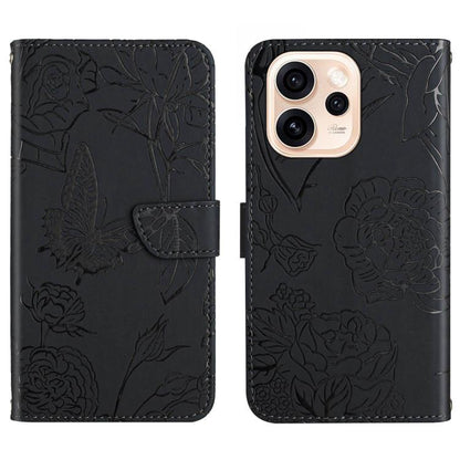 HT03 Skin Feel Butterfly Embossed Flip Leather Phone Case, For OPPO Reno15 Pro Max 5G Global, For OPPO Reno15 Pro 5G Global, For OPPO Reno15 5G Global, For OPPO A6 Pro 4G / 5G Global
