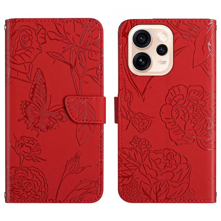 HT03 Skin Feel Butterfly Embossed Flip Leather Phone Case, For OPPO Reno15 Pro Max 5G Global, For OPPO Reno15 Pro 5G Global, For OPPO Reno15 5G Global, For OPPO A6 Pro 4G / 5G Global