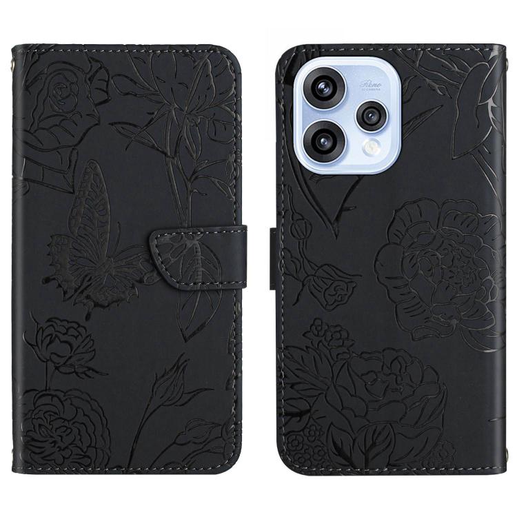 HT03 Skin Feel Butterfly Embossed Flip Leather Phone Case, For OPPO Reno15 Pro Max 5G Global, For OPPO Reno15 Pro 5G Global, For OPPO Reno15 5G Global, For OPPO A6 Pro 4G / 5G Global