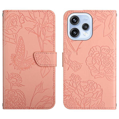 HT03 Skin Feel Butterfly Embossed Flip Leather Phone Case, For OPPO Reno15 Pro Max 5G Global, For OPPO Reno15 Pro 5G Global, For OPPO Reno15 5G Global, For OPPO A6 Pro 4G / 5G Global