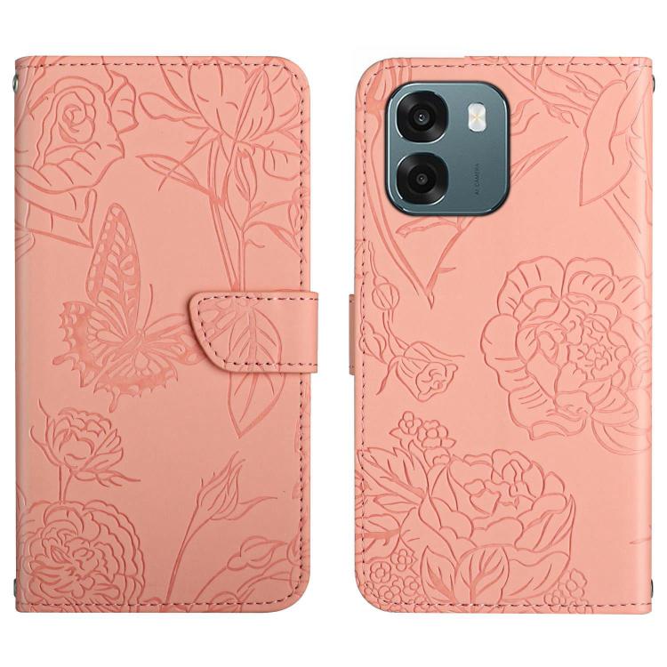 HT03 Skin Feel Butterfly Embossed Flip Leather Phone Case, For OPPO Reno16 F / Reno16 FS 5G, For OPPO Reno16 / Reno16 Pro 5G Global, For OPPO A6 5G Global / A6x 5G, For OPPO Reno15 F 5G Global