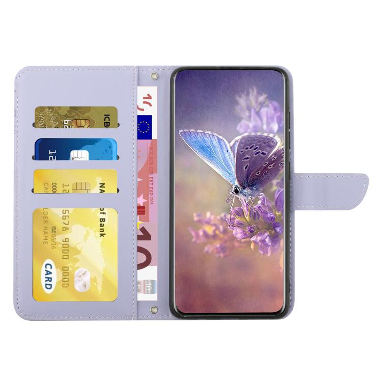 HT03 Skin Feel Butterfly Embossed Flip Leather Phone Case, For OPPO Reno16 F / Reno16 FS 5G, For OPPO Reno16 / Reno16 Pro 5G Global, For OPPO A6 5G Global / A6x 5G, For OPPO Reno15 F 5G Global