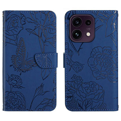 HT03 Skin Feel Butterfly Embossed Flip Leather Phone Case, For OPPO Reno16 F / Reno16 FS 5G, For OPPO Reno16 / Reno16 Pro 5G Global, For OPPO A6 5G Global / A6x 5G, For OPPO Reno15 F 5G Global