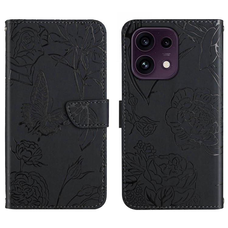 HT03 Skin Feel Butterfly Embossed Flip Leather Phone Case, For OPPO Reno16 F / Reno16 FS 5G, For OPPO Reno16 / Reno16 Pro 5G Global, For OPPO A6 5G Global / A6x 5G, For OPPO Reno15 F 5G Global