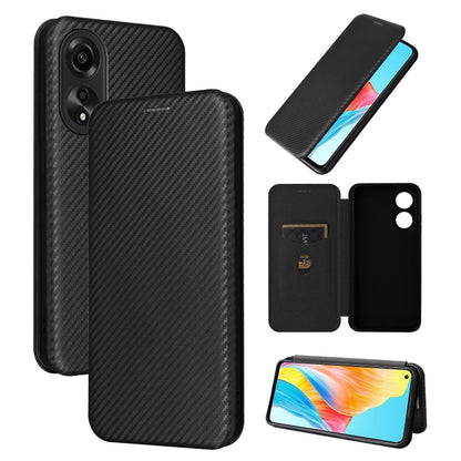 Carbon Fiber Texture Flip Leather Phone Case, For OPPO Reno11 Pro Global, For OPPO Find X7 Ultra, For OPPO A38 4G Global, For OPPO A78 4G