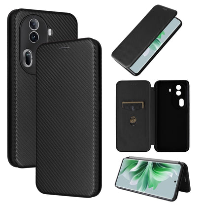 Carbon Fiber Texture Flip Leather Phone Case, For OPPO Reno11 Pro Global, For OPPO Find X7 Ultra, For OPPO A38 4G Global, For OPPO A78 4G