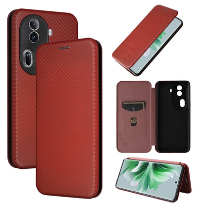 Carbon Fiber Texture Flip Leather Phone Case, For OPPO Reno11 Pro Global, For OPPO Find X7 Ultra, For OPPO A38 4G Global, For OPPO A78 4G