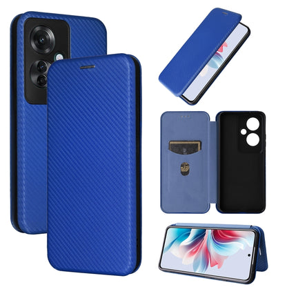 Carbon Fiber Texture Flip Leather Phone Case, For OPPO Reno12 Pro 5G Global, For OPPO Reno12 5G Global, For OPPO A3 Pro Global, For OPPO Reno11 F 5G