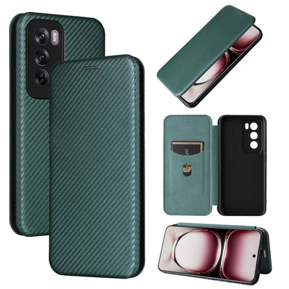 Carbon Fiber Texture Flip Leather Phone Case, For OPPO Reno12 Pro 5G Global, For OPPO Reno12 5G Global, For OPPO A3 Pro Global, For OPPO Reno11 F 5G