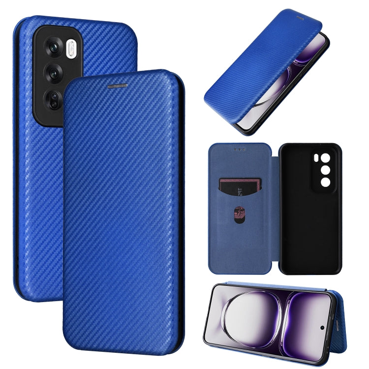 Carbon Fiber Texture Flip Leather Phone Case, For OPPO Reno12 Pro 5G Global, For OPPO Reno12 5G Global, For OPPO A3 Pro Global, For OPPO Reno11 F 5G