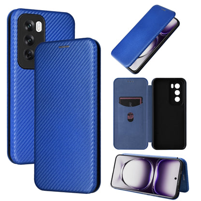 Carbon Fiber Texture Flip Leather Phone Case, For OPPO Reno12 Pro 5G Global, For OPPO Reno12 5G Global, For OPPO A3 Pro Global, For OPPO Reno11 F 5G
