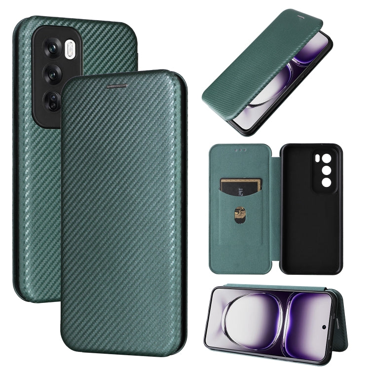 Carbon Fiber Texture Flip Leather Phone Case, For OPPO Reno12 Pro 5G Global, For OPPO Reno12 5G Global, For OPPO A3 Pro Global, For OPPO Reno11 F 5G