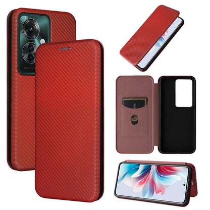Carbon Fiber Texture Flip Leather Phone Case, For OPPO Find X8, For OPPO A3x 5G India, For OPPO Reno12 F 5G / 4G, For OPPO Reno11 PJH110