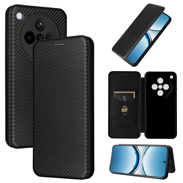 Carbon Fiber Texture Flip Leather Phone Case, For OPPO Find X8, For OPPO A3x 5G India, For OPPO Reno12 F 5G / 4G, For OPPO Reno11 PJH110