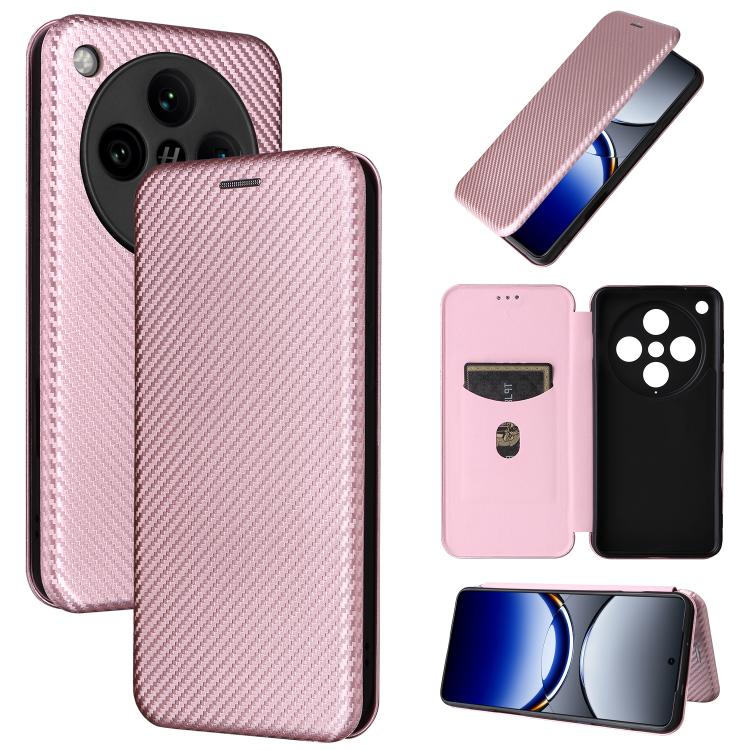 Carbon Fiber Texture Flip Leather Phone Case, For OPPO A1 5G, For OPPO Find X8 Pro, For OPPO A79 5G