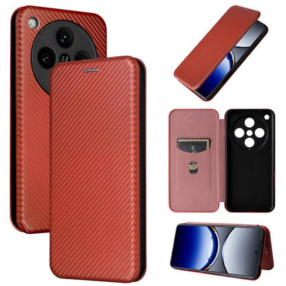 Carbon Fiber Texture Flip Leather Phone Case, For OPPO A1 5G, For OPPO Find X8 Pro, For OPPO A79 5G