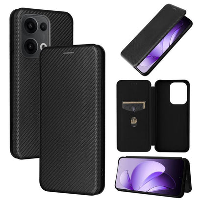 Carbon Fiber Texture Flip Leather Phone Case, For OPPO F29 5G, For OPPO A5 Pro 5G Global, For OPPO Reno13 5G Global, For OPPO Reno13 F 5G