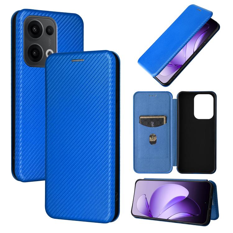 Carbon Fiber Texture Flip Leather Phone Case, For OPPO F29 5G, For OPPO A5 Pro 5G Global, For OPPO Reno13 5G Global, For OPPO Reno13 F 5G
