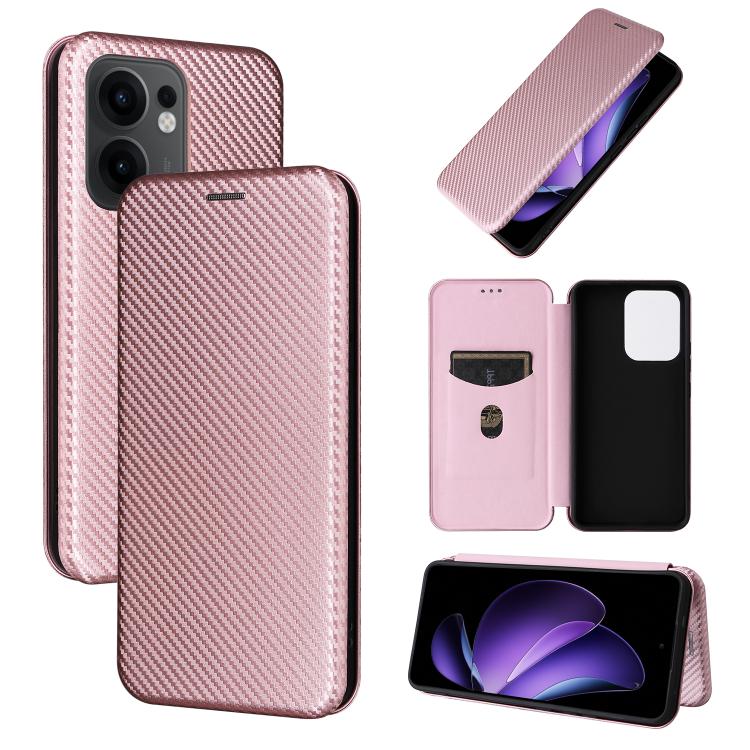 Carbon Fiber Texture Flip Leather Phone Case, For OPPO F29 5G, For OPPO A5 Pro 5G Global, For OPPO Reno13 5G Global, For OPPO Reno13 F 5G