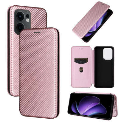 Carbon Fiber Texture Flip Leather Phone Case, For OPPO F29 5G, For OPPO A5 Pro 5G Global, For OPPO Reno13 5G Global, For OPPO Reno13 F 5G