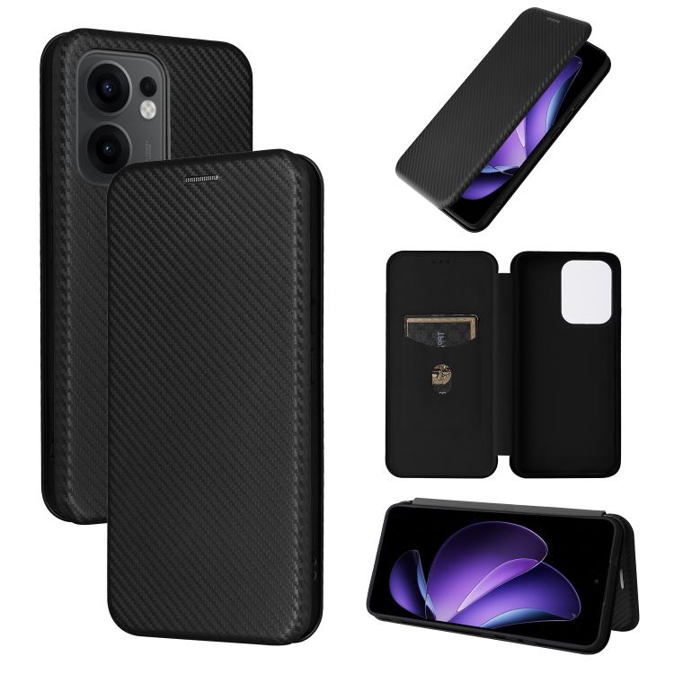 Carbon Fiber Texture Flip Leather Phone Case, For OPPO F29 5G, For OPPO A5 Pro 5G Global, For OPPO Reno13 5G Global, For OPPO Reno13 F 5G