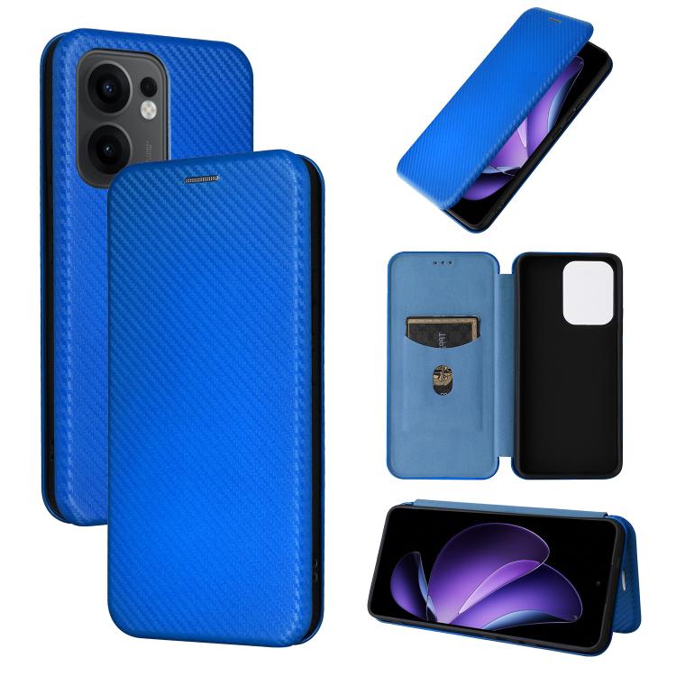 Carbon Fiber Texture Flip Leather Phone Case, For OPPO F29 5G, For OPPO A5 Pro 5G Global, For OPPO Reno13 5G Global, For OPPO Reno13 F 5G