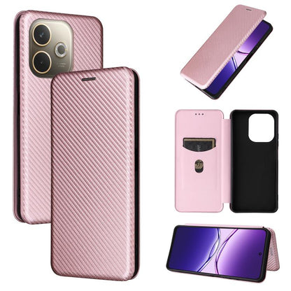 Carbon Fiber Texture Flip Leather Phone Case, For OPPO F29 5G, For OPPO A5 Pro 5G Global, For OPPO Reno13 5G Global, For OPPO Reno13 F 5G